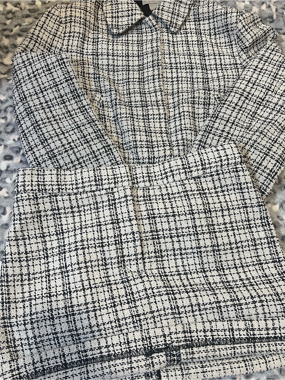 H&M Black and White jacket and skirt set